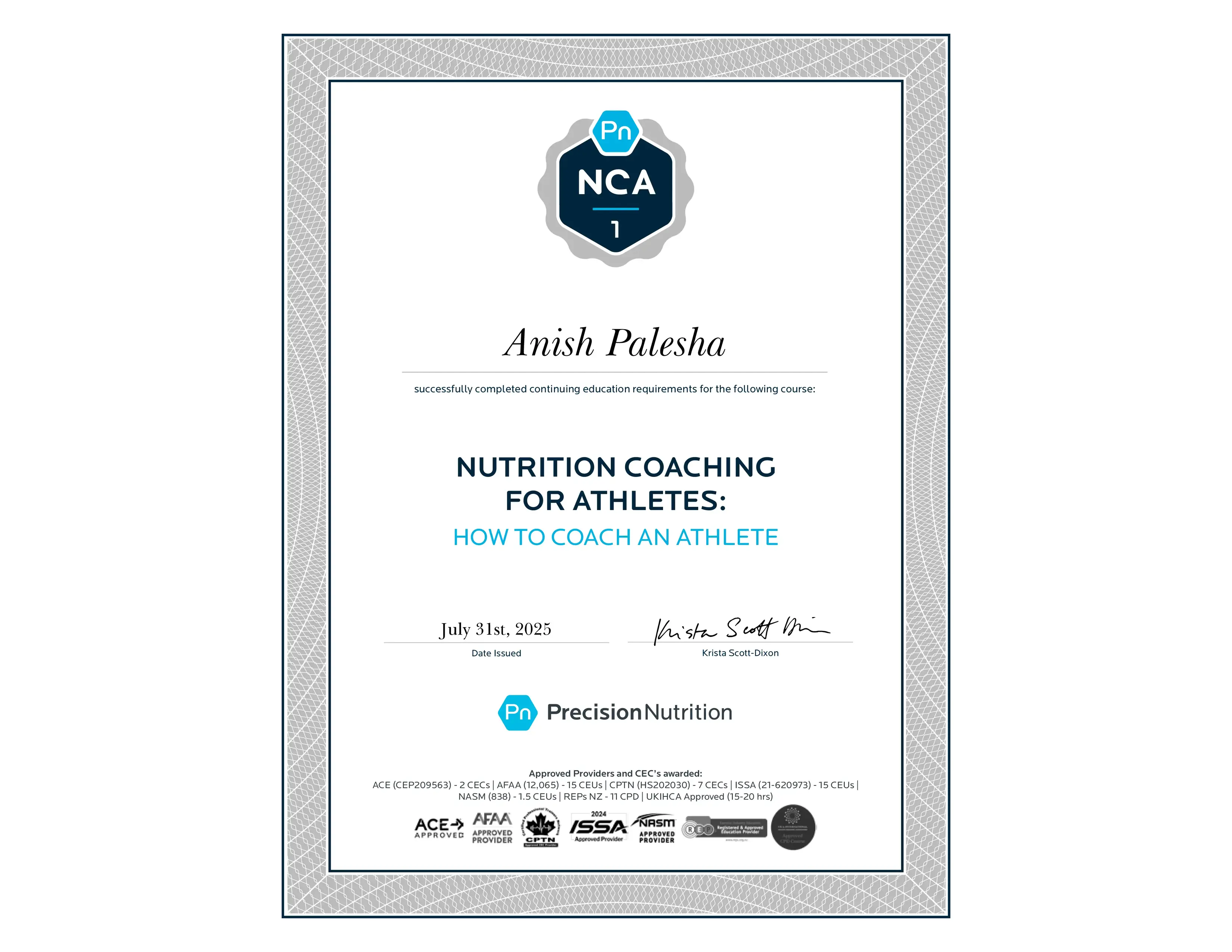 Nutrition coach